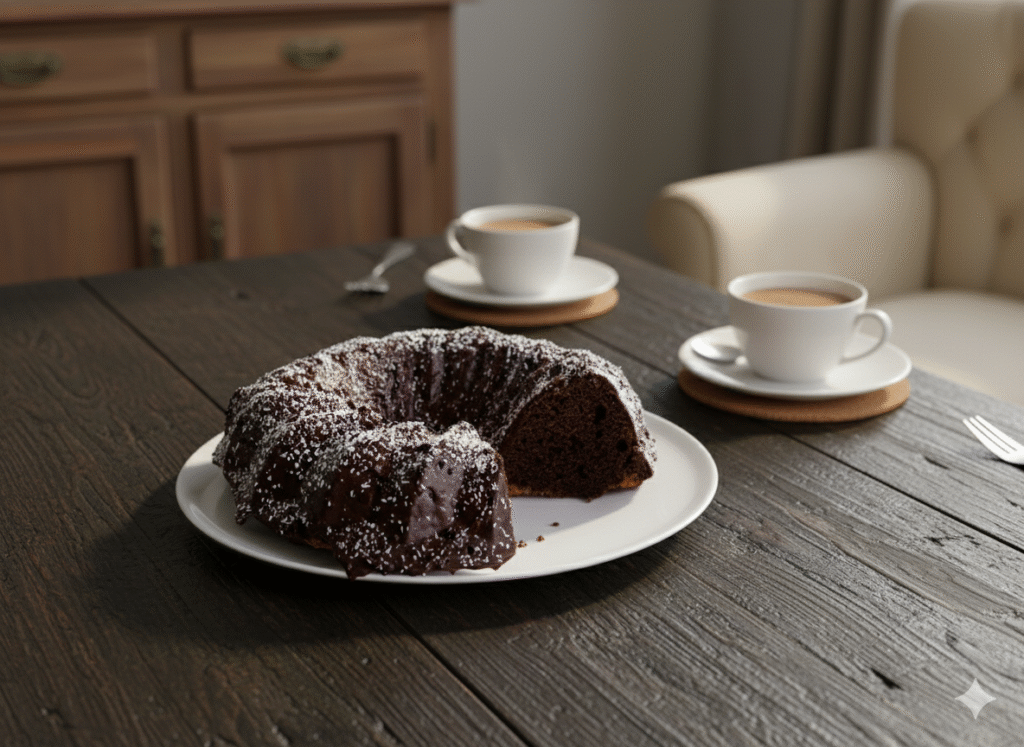 Gâteau de petit-déjeuner au chocolat et à la pâte de coco