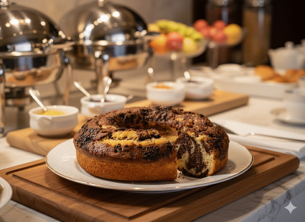 Coffee and Chocolate Yogurt Marble Cake