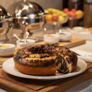 Coffee and Chocolate Yogurt Marble Cake