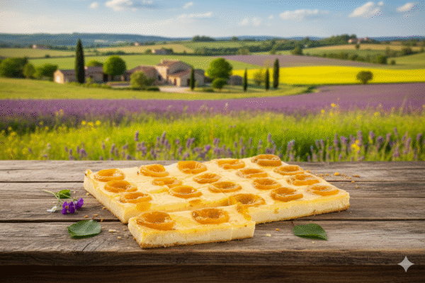 Plancha de pêche et d'amande