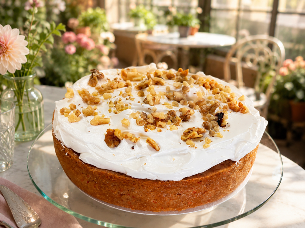 كعكة الجزر النباتية