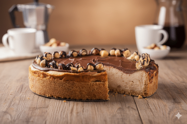 Tarta Cheesecake con avellanas y nueces