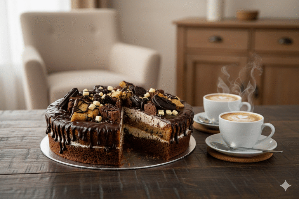 Tarta Brown Cookie Chocolate and Cream