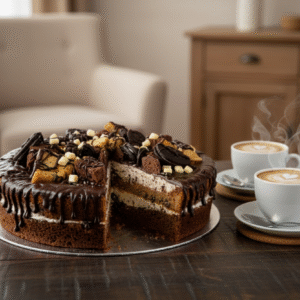 Tarta Brown Cookie Chocolate and Cream