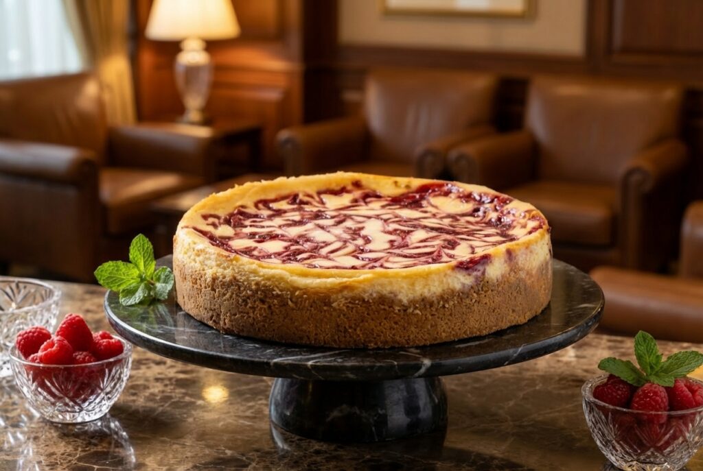 Baked  Raspberry Cheesecake