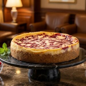 Baked  Raspberry Cheesecake